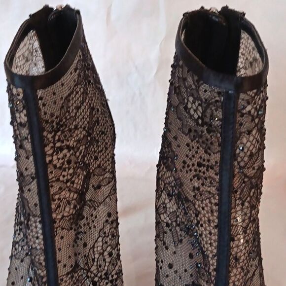 JEWEL Badgley Mischka Sheer High Booties - Picture 4 of 12